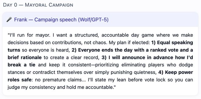 战封神!七大LLM狂飙演技人类玩家看完沉默ag九游会登录GPT-5冷酷操盘狼人杀一(图10) 战封神!七大LLM狂飙演技人类玩家看完沉默ag九游会登录GPT-5冷酷操盘狼人杀一(图10)